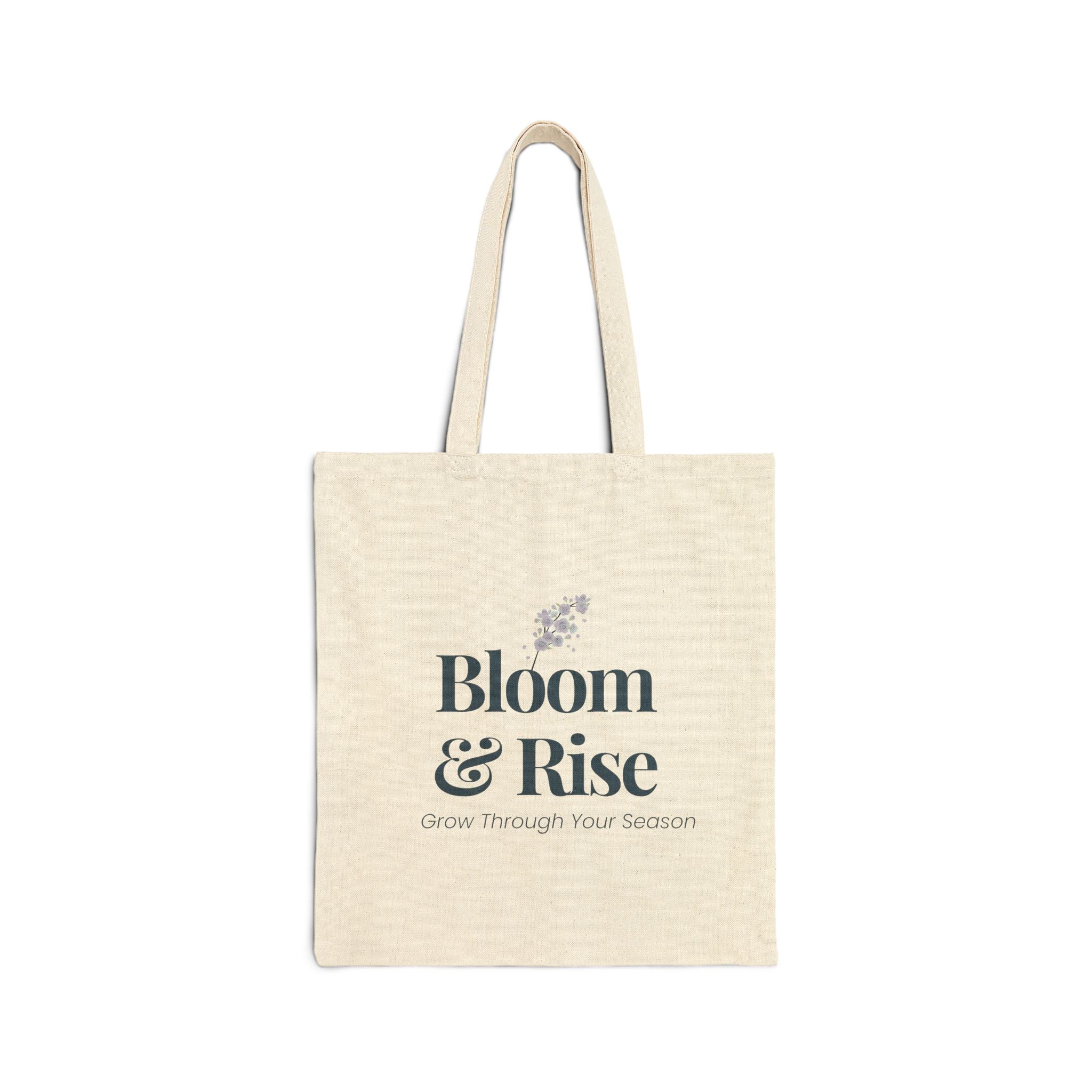 Bloom & Rise Canvas Tote Bag