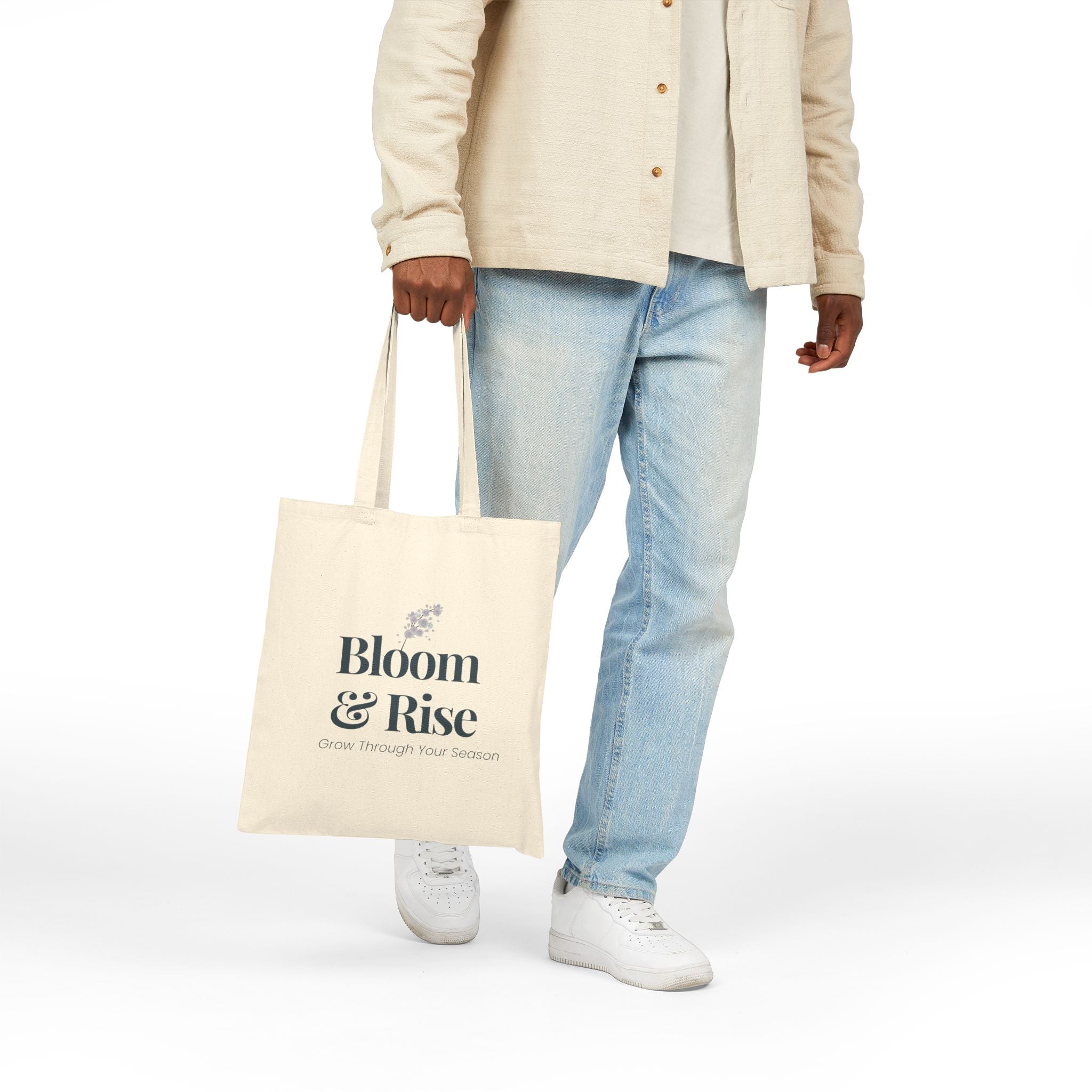 Bloom & Rise Canvas Tote Bag