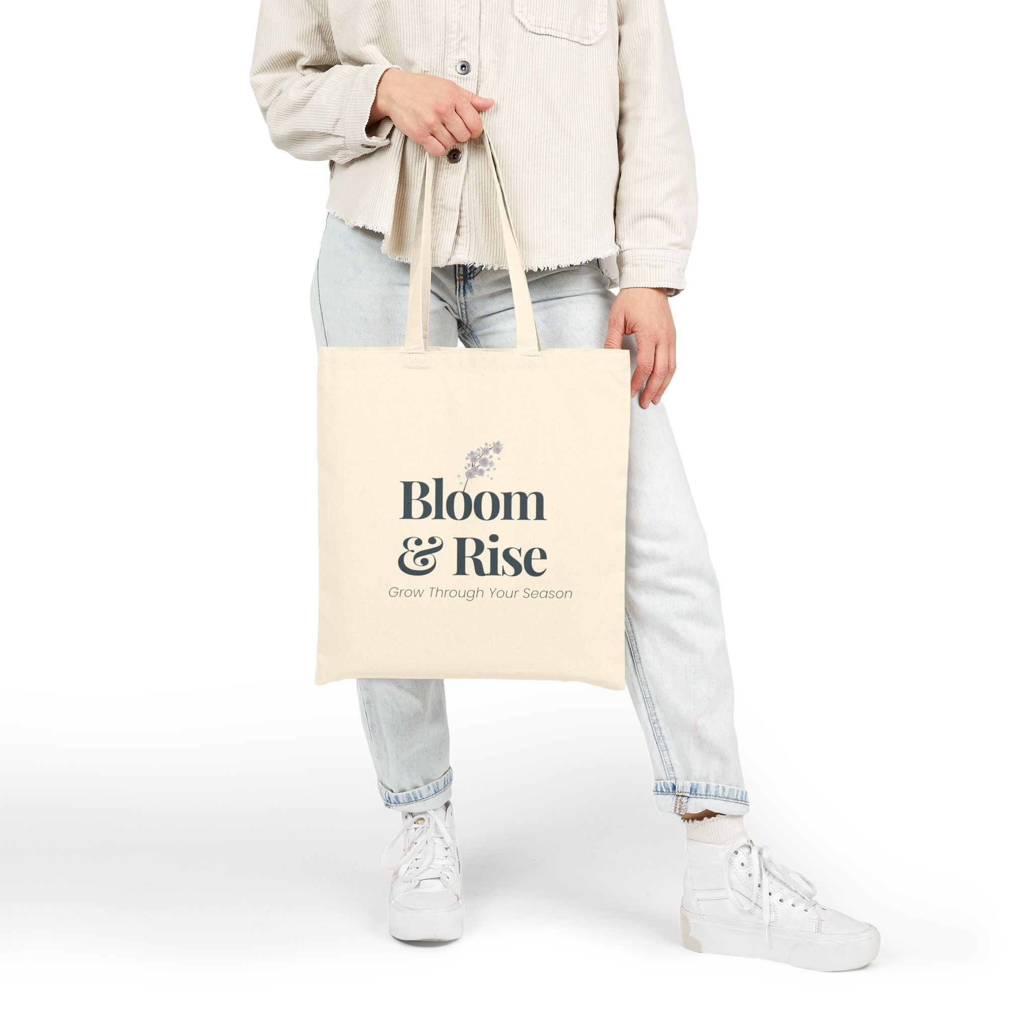 Bloom & Rise Canvas Tote Bag